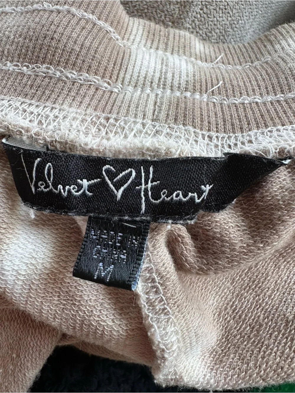 Velvet Heart Taupe & Cream Tie-Dye Jogger Sweatpants